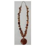 Orange Carnelian Agate Necklace