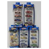 (5) Hot Wheels 1:64 Die Cast Vehicle Gift Packs
