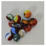 (12) 5/8' Antique Machine Made Marbles