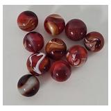 5/8' Antique Machine Made Oxblood Marbles
