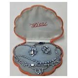 Dï¿½eri 4 Rhinestone Jewelry Set w/Orig Box