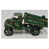 Vintage Cast Iron 'SAND ROCK COAL Toy Truck