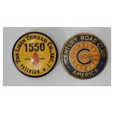 (2) c1930's Celluloid Pinback Buttons