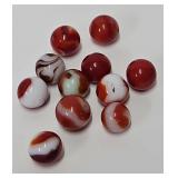 (11) 5/8' Antique Machine Made Marbles
