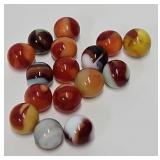 (16) 5/8' Antique Machine Made Marbles