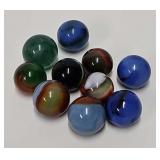 (10) 5/8' Antique Machine Made Marbles