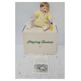 Danbury Mint Playing Footsie Doll MIB