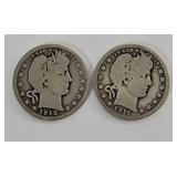Coin - 1915 & 1916 Barber Silver Quarters