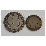 Coin - 1898 Barber Half & 1899 Barber Quarter