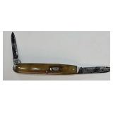 Antique Flylock Double Pushbutton Pocket Knife