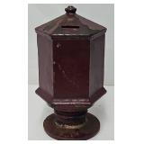 c1900 Cast Iron Church Money Collection Box