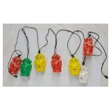 String of Vintage Blow Mold Smokey the Bear Lights