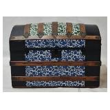 Antique Camelback Steamer Trunk