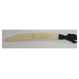 African Carved Elephant Handle Bone Blade Knife