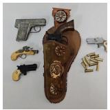 Asst Toy Cap Guns & Accessories