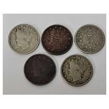 5 Early U.S. Nickels