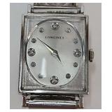 Vintage Longines Diamond Dial Wrist Watch
