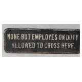 c1870ï¿½s Double Sided Cast Iron Railroad Sign