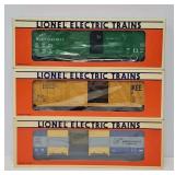 Train - (3) Lionel O-Gauge Box Cars (MIB)