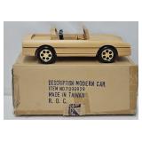 14" Modern Wooden Car  Model (MIB)