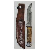 Kaufmann Germany #55 Stag Handle Hunting Knife