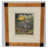 Antique Chromolithograph Print 'Guinea Fowls'