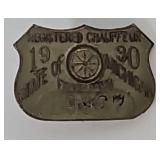 1930 Michigan Registered Chauffer Badge