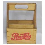 Very Rare 1960's Pepsi Cola Wooden Bottle Carrier
