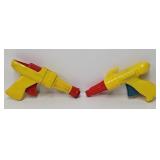 (2) c1960's Yellow & Red Hard Plastic Ray Guns