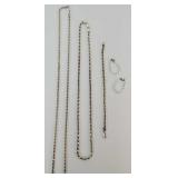 Sterling Silver Necklaces, Bracelet & Earrings