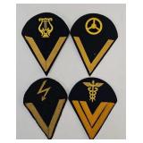 Military- (4) WWII German Kriegsmarine Arm Patches