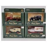 Set (4) Ertl Die Cast Budweiser Delivery Vehicles