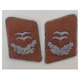 Military- WWII German Luftwaffe Lt. Collar Tabs
