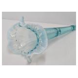 Fenton Aqua Opalescent 11 1/2' Epergne Horn