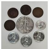(9) Asst US Coins