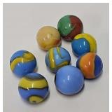 (8) 5/8' Antique Machine Made Marbles