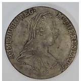 1870 Silver Maria Theresa One Thaler