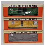 Train - (3) Lionel O-Gauge Box Cars (MIB)