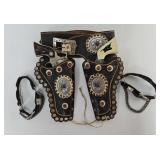 Hubley Toy Cap Guns w/Holsters & Boot Straps