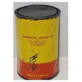 Vintage Shell Oil Aerolube 14 Grease Can