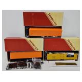 Train- (3) Red Caboose O-Gauge Freight Car Models