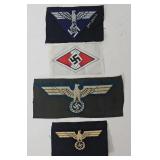 Military - (4) WWII German Patches