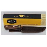 Buck Fixed Blade Knife w/Leather Sheath + Box
