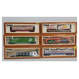 Train - (6) Tyco HO Freight Cars w/OB