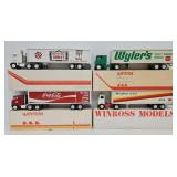 (4) Winross 1:64 Die Cast Promo Tractor Trailers
