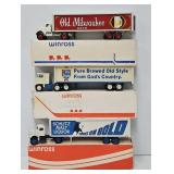 (3) 1st Gen Winross Beer Promo Tractor Trailers