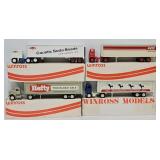 (4) Winross 1:64 Die Cast Promo Tractor Trailers