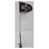 Old Purple Funeral Flag, Double Sided w/Clamp