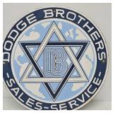 Dodge Brothers 11 3/4" Round Porcelain Sign