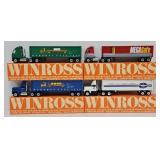(4) Winross 1:64 Die Cast Promo Tractor Trailers